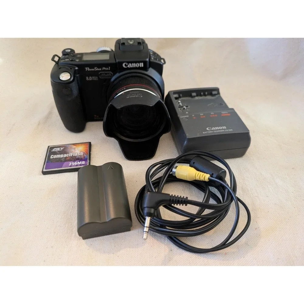 Canon PowerShot Pro1 8.0MP Digital Camera 7x Zoom L Lens Bundle PC1057 Working